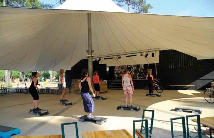 Chalet Camping Les Vignes Lit-et-Mixe Exterior foto